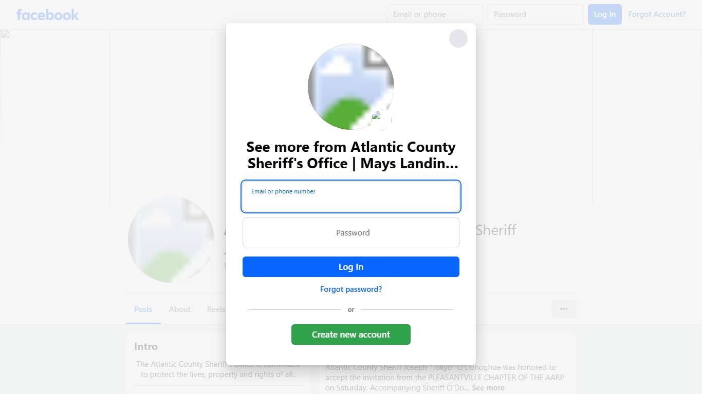 Atlantic County Sheriff's Office Mays Landing NJ Facebook